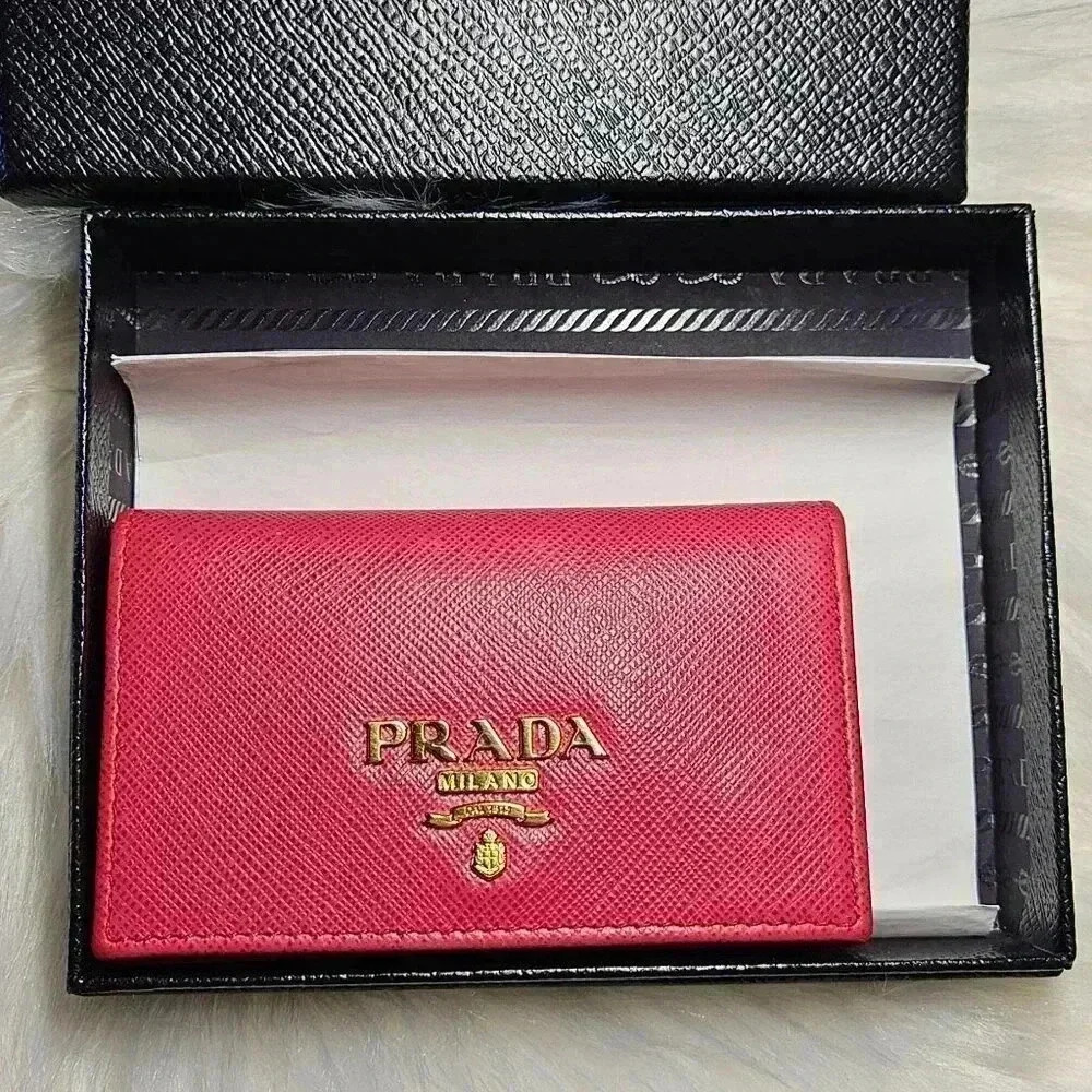 Prada Pink Saffiano  Cardholder